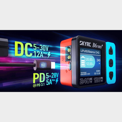 SkyRC B6 neo+ Smart Charger 240W 10A 6S LiPo/LiFe/LiIon/LiHV
